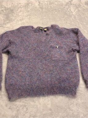 💜 Vintage Jeanne Pierre Purple Mohair Blend Crew Sweater